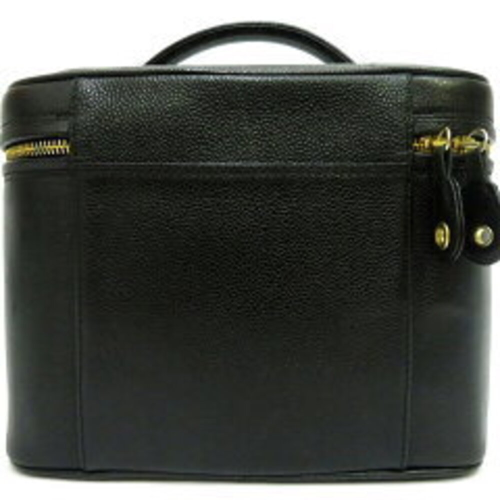 Chanel Skin Bag Black Vanity Coco Mark Caviar